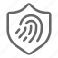 biometric, fingerprint, protection, scan, secure, shield 