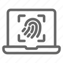 biometric, computer, fingerprint, laptop, scan, technology