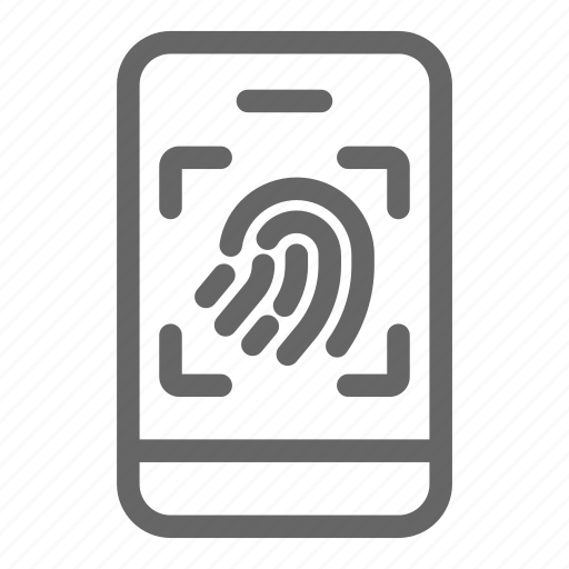 Biometric, device, fingerprint, mobile, scan, smartphone, technology icon - Download on Iconfinder