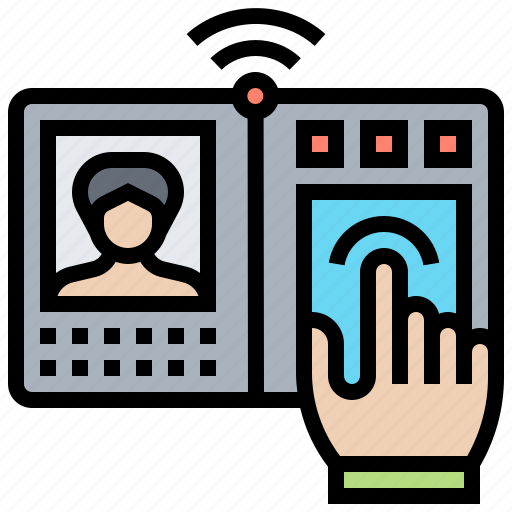 Biometric, person, recognition, signal, system icon - Download on Iconfinder