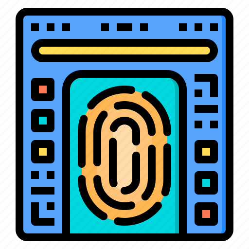 Finger, identification, machine, scan, security, technology, verification icon - Download on Iconfinder