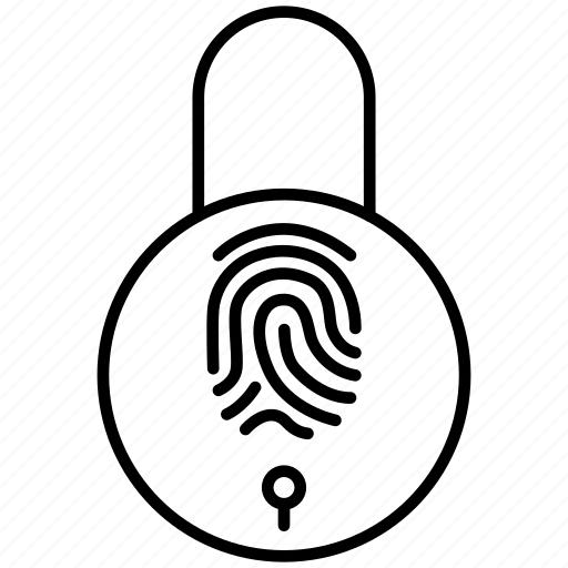 Fingerprint, lock, scan, security, shield icon - Download on Iconfinder