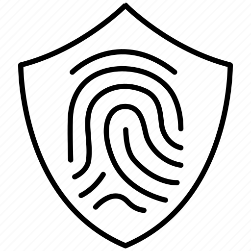 Fingerprint, protection, scan, security, shield icon - Download on Iconfinder