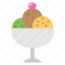 birthday treat, ice cream bowl, ice cream scoop, party treat ice cream 