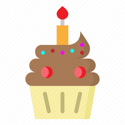 Bakery, birthday, cake, candle, cup icon - Download on Iconfinder
