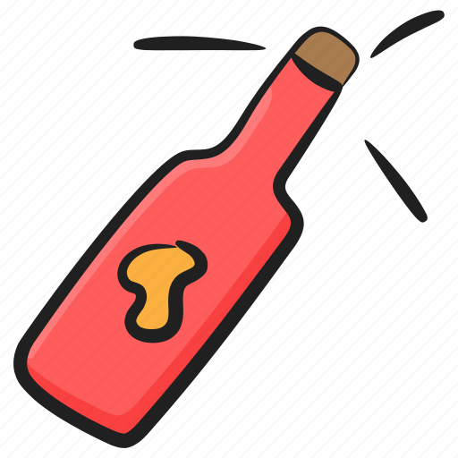 Alcohol, celebration, popping cork, splashing champagne, wine bottle icon - Download on Iconfinder