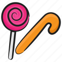 candy cane, confectionery, lollipop, sweet candies, sweets
