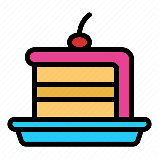 Birthday, cake, slice, party, celebration, food, slice cake icon - Download on Iconfinder