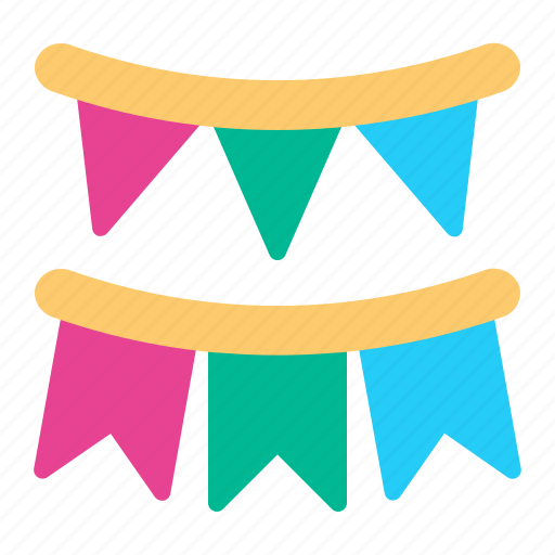 Birthday, bunting, party, celebration, decoration, festival, ornament icon - Download on Iconfinder