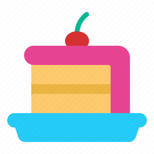 Birthday, cake, slice, party, celebration, food, sweet icon - Download on Iconfinder