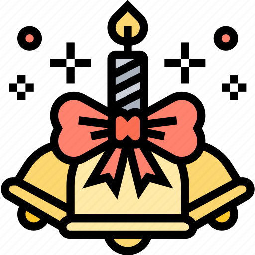 Bell, bow, decoration, celebration, ornaments icon - Download on Iconfinder