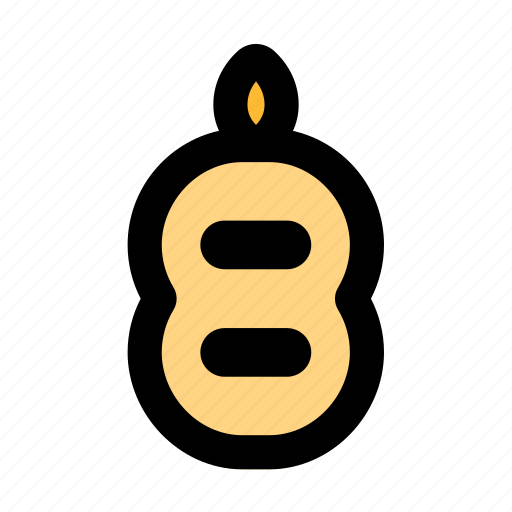 Candle, party, birthday, eight icon - Download on Iconfinder