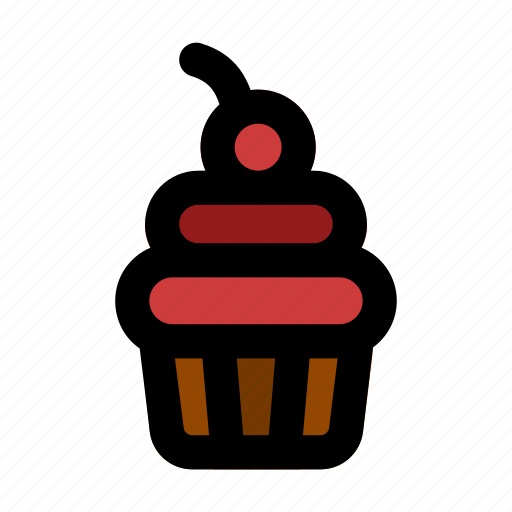 Cupcake, party, birthday, cherry icon - Download on Iconfinder