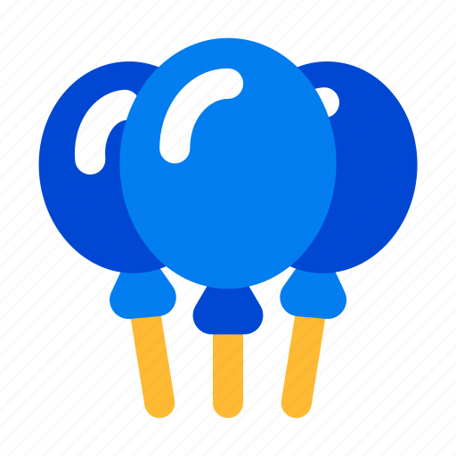Ballons, three, birthday, decor icon - Download on Iconfinder