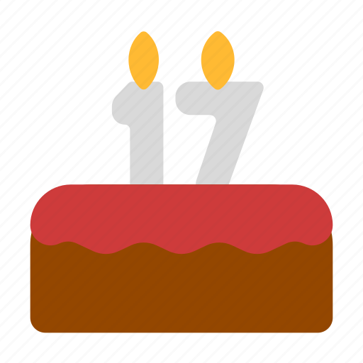 Seventeen, party, birthday, tart icon - Download on Iconfinder