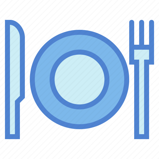 Cutlery, dinner, dish, fork, knife, plate, restaurant icon - Download on Iconfinder