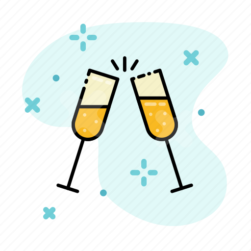 Birthday, champagne, cheer, drink, toast icon - Download on Iconfinder