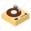 isometric, music, object, player, record, vintage, vinyl 