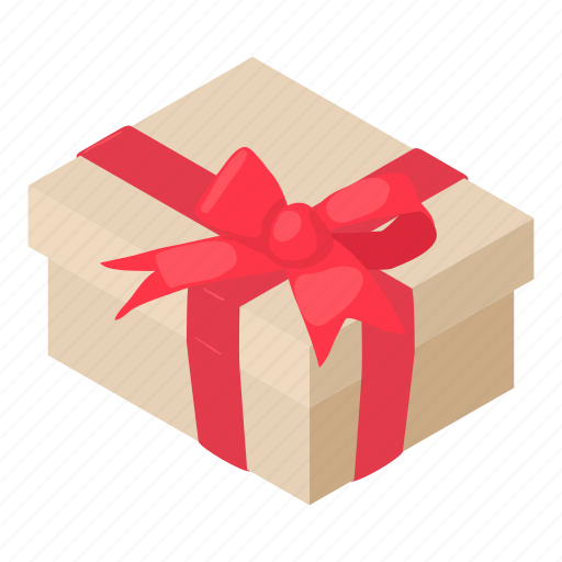 Birthday, bow, box, gift, isometric, object, present icon - Download on Iconfinder