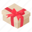 birthday, bow, box, gift, isometric, object, present 
