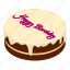birthday, cake, celebration, food, isometric, object, party 