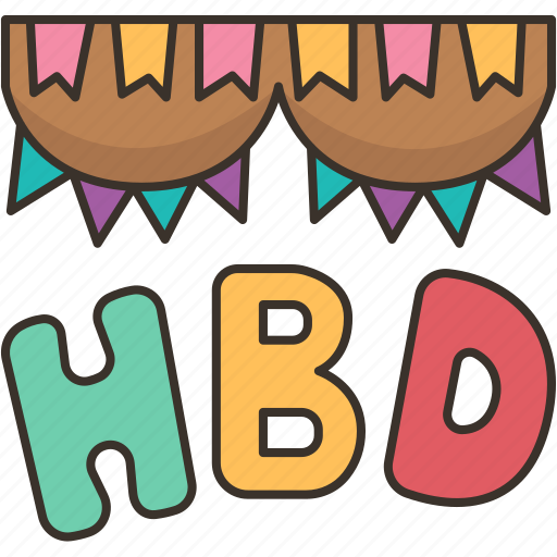 Birthday, party, bunting, decoration, celebration icon - Download on Iconfinder