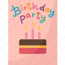 invitation, card, birthday, party, wishing