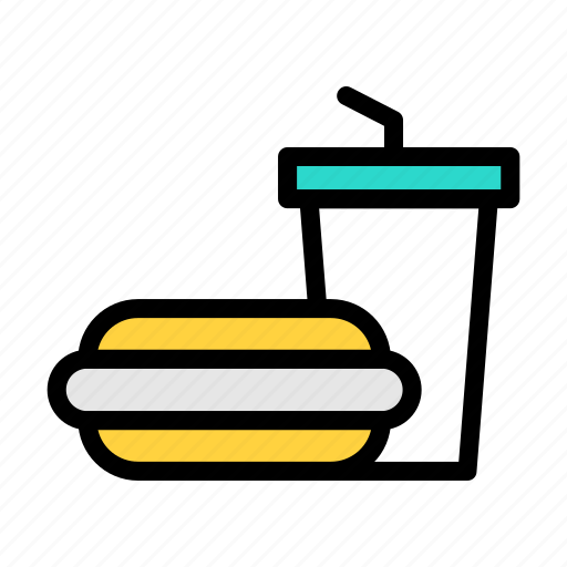 Burger, fastfood, drink, straw, beverage icon - Download on Iconfinder