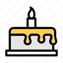 cake, candle, birthday, party, celebration