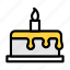 cake, candle, birthday, party, celebration 