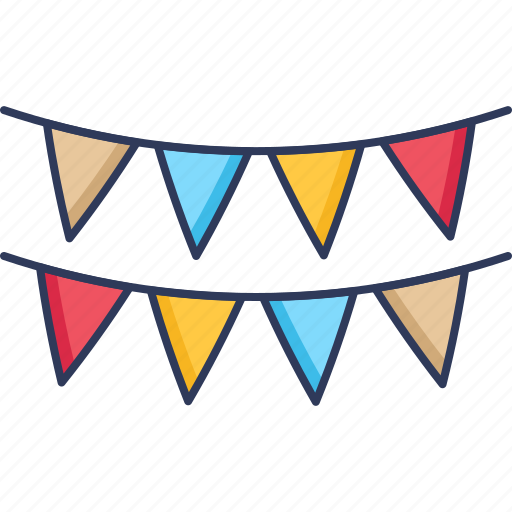 Bunting, flag, decoration, party, fun icon - Download on Iconfinder