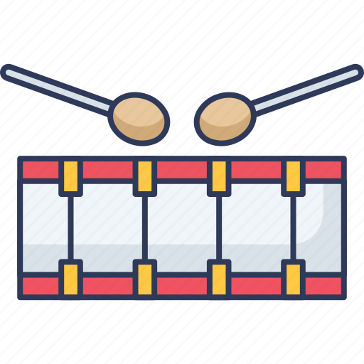 Drum, stick, instrument, sticks, music icon - Download on Iconfinder