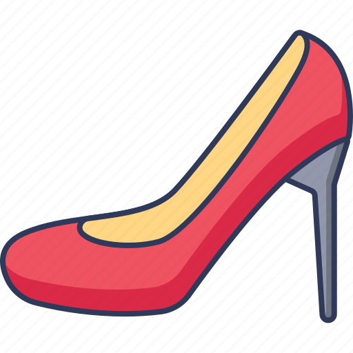 Heel, shoe, footwear, female, women, fashion icon - Download on Iconfinder