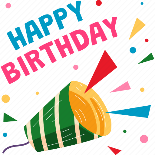 Party, popper, celebration, birthday sticker - Download on Iconfinder