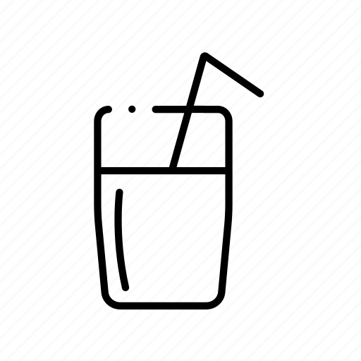 Cup, glass, juice, lemon, lemonade, straw, with icon - Download on Iconfinder