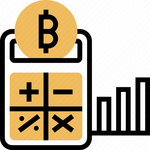 Bitcoin, calculator, price, money, currency icon - Download on Iconfinder