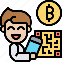 bitcoin, qr, code, scan, payment