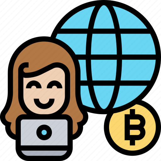 Online, money, bitcoin, transaction, network icon - Download on Iconfinder