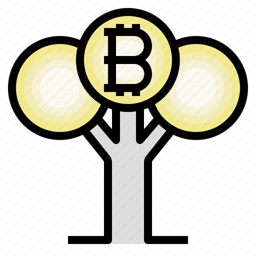 Bitcoin growth, investment, grow, increase, tree map icon - Download on Iconfinder