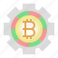bitcoin gear, bitcoin logo, industry, cryptocurrency, digital currency 