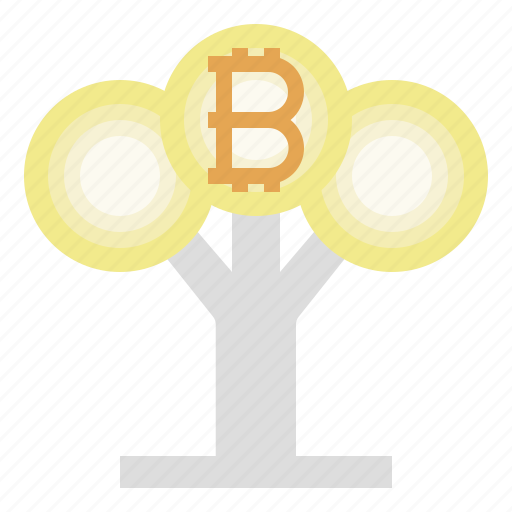 Bitcoin growth, investment, grow, increase, tree map icon - Download on Iconfinder