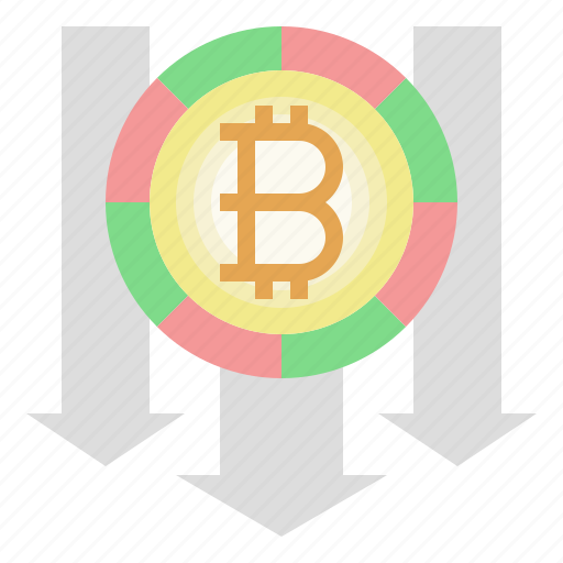 Bitcoin loss, decline, bitcoin, currency, economic crisis icon - Download on Iconfinder