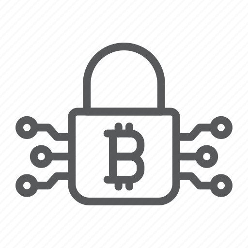 Bitcoin, encryption, protection, padlock, security, digital icon - Download on Iconfinder