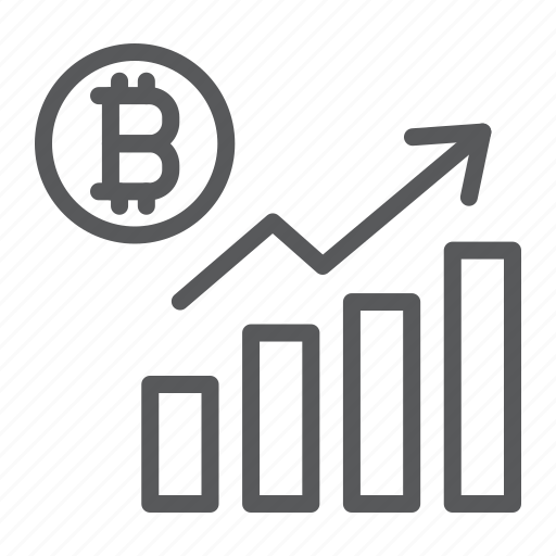 Bitcoin, statistics, statistic, graph, growth, diagram, arrow icon - Download on Iconfinder