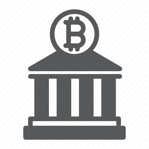 Bitcoin, bank, building, finance, business, money, cryptocurrency icon - Download on Iconfinder