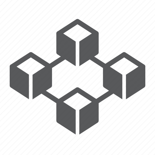 Blockchain, block, chain, bitcoin, four, cube, network icon - Download on Iconfinder