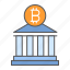 bitcoin, bank, building, finance, business, money, cryptocurrency 