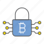 bitcoin, encryption, protection, padlock, security, digital 