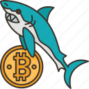 bitcoin, shark, trader, digital, money