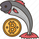 bitcoin, fish, crypto, market, trade